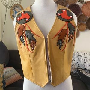 Berry Fit Company Leather Western Horse Show Vest Entertainment Showbiz Costume